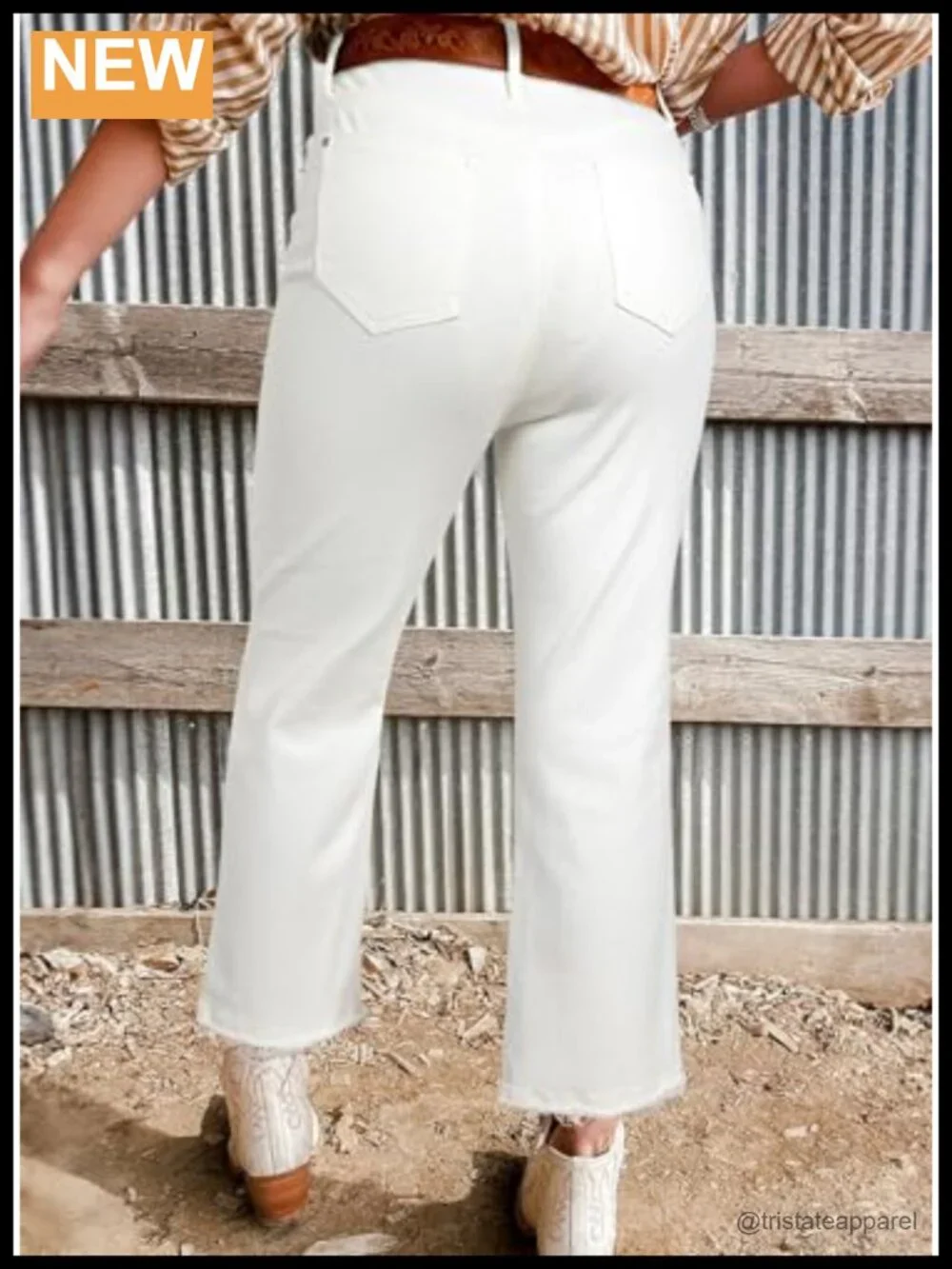 High Waisted Flared Jeans Stretchy Raw Hem Denim Pants Trendy